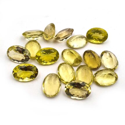 Natural Lemon Quartz Oval Cut Loose  Gemstone Lot 10 Pcs 13*18 MM 119 CT