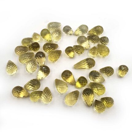 Natural Lemon Quartz Teardrop Cut Loose Gemstone Lot 25 Pcs 7*9-8*12 MM 100 CT