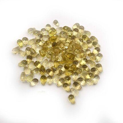Natural Lemon Quartz Drop Briolette Cut Loose Stone Lot 143 Pcs 4*6 MM 100 CT