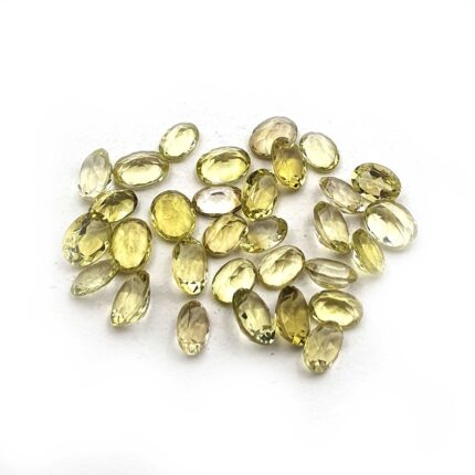 Natural Lemon Quartz Oval Cut Loose Stone Lot 31 Pcs 5*7-6*8 MM 29 CT