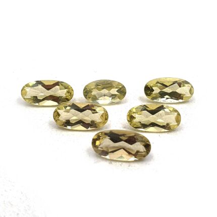 Natural Lemon Quartz Oval Cut Loose Stone Lot 6 Pcs 5*10-6*12 MM 11 CT