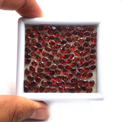 Natural Garnet pear Cut Red Garnet Gemstone Loose Lot 95 Pcs  4*5 mm 30 CT