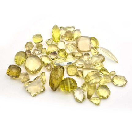 Natural Lemon Quartz Mix Cut Loose Stone Lot 35 Pcs 3*6-13*22 MM 100 CT