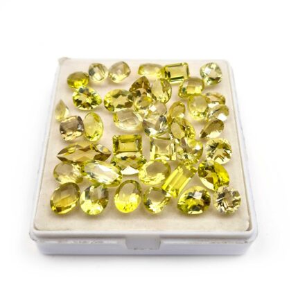 Natural Lemon Quartz Mix Cut Loose Stone Lot 64 Pcs 5-12 MM 100 CT