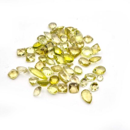 Natural Lemon Quartz Mix Cabochon Loose Stone Lot 56 Pcs 4-9 MM 52 CT