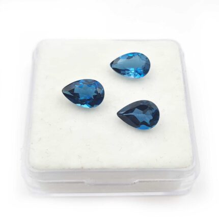 Natural London Blue Topaz Pear Cut 6*9 MM 4.70 CT 3 Pcs