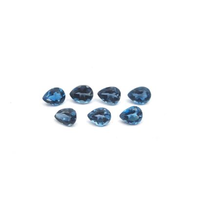 Natural London Blue Topaz Pear Cut 3*4 MM 1.50 CT 7 Pcs