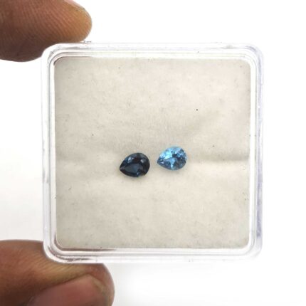 Natural London Blue Topaz Pear Cut 4*5 MM .76 CT 2 Pcs