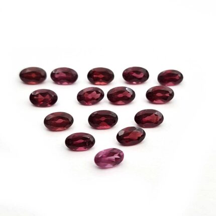 Natural Rhodolite Garnet Oval Cut Loose Gemstone Lot 15 Pcs 3*5 MM 4.80 CT