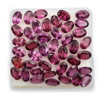 Natural Rhodolite Garnet Oval Cut Loose Gemstone Lot 16 Pcs 4*6 MM 10 CT