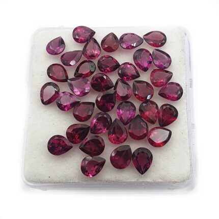 Natural Rhodolite Garnet Pear Cut Loose Gemstone Lot 36 Pcs 4*5 MM 14.45 CT
