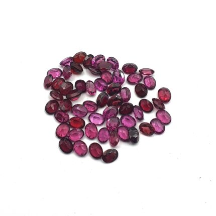 Natural Rhodolite Garnet Oval Cut Loose Gemstone Lot 58 Pcs 3*4 MM 11.60 CT