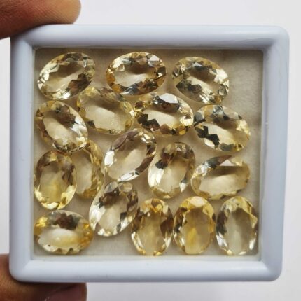 Natural Citrine Oval Cut Loose Gemstone Lot 10*14 MM 11 Pcs 51 CT