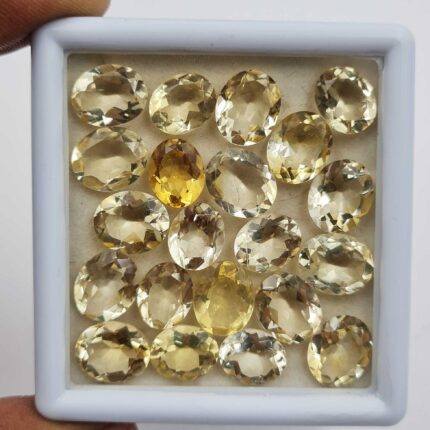 Natural Citrine Oval Cut Loose Stone Lot 14 Pcs 9*11-10*12 MM 50 CT