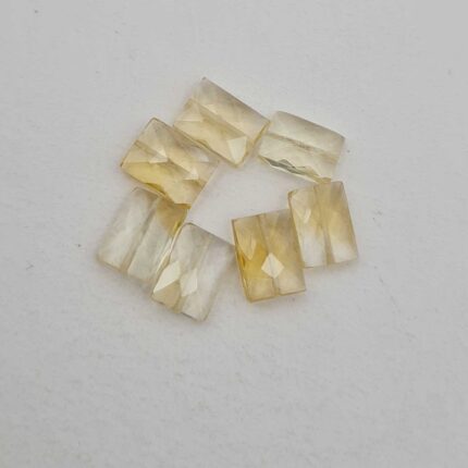 Natural Citrine Rectangle Cut Loose Gemstone Lot 7 Pcs 5.5*7.5-6*8 MM 8.35 CT