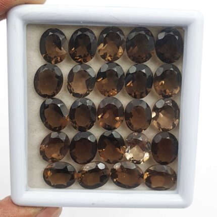Natural Smoky Quartz Oval Cut Loose Stone 9*11 MM 102 CT 35 Pcs