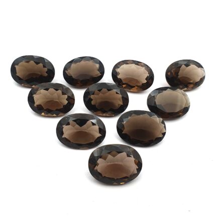 Natural Smoky Quartz Oval Cut Loose Stone 16*22 MM 108 CT 6 Pcs