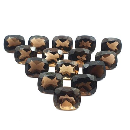 Natural Smoky Quartz Cushion Cut Loose Stone 10*12 MM 102 CT 20 Pcs