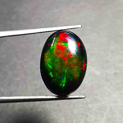 Natural Ethiopian Black Opal Oval Cabochon Loose Gemstone 13*18 MM 7.65 CT