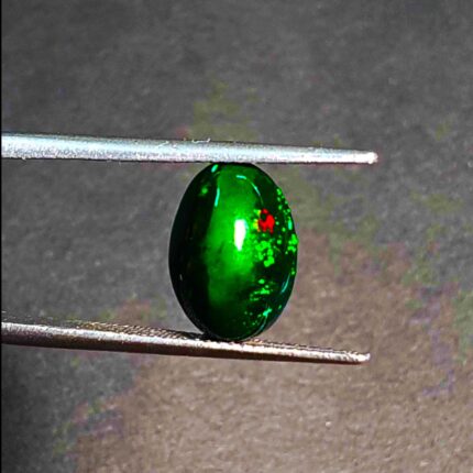 Natural Ethiopian Black Opal Oval Cabochon Loose Gemstone 8.50*12 MM 2.05 CT