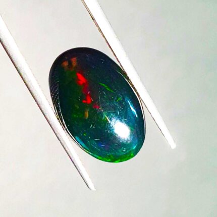 Natural Ethiopian Black Opal Oval Cabochon Loose Gemstone 10.50*15.50 MM 4.20 CT