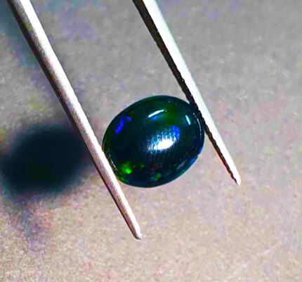 Natural Ethiopian Black Opal Oval Cabochon Loose Gemstone 8.50*11 MM 1.5 CT