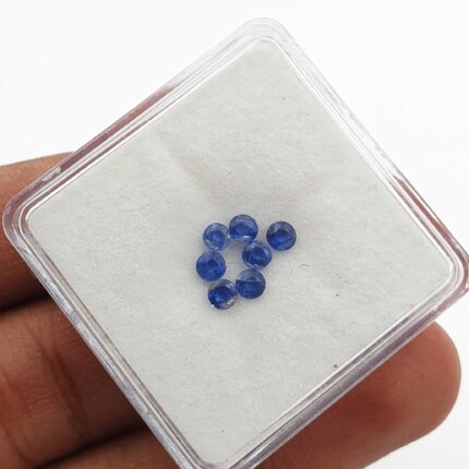 Natural Kyanite Round Cut Loose Gemstone Lot 7 Pcs 3 MM 1.11 CT