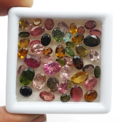 Natural Multi Tourmaline Oval Cut Loose Gemstone Lot 32 Pcs 3*4-5*7 MM 10 CT