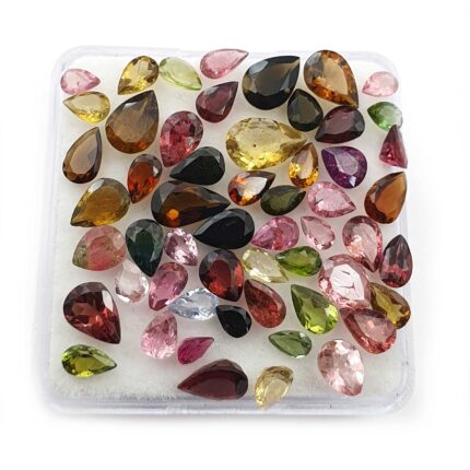 Natural Multi Tourmaline Pear Cut Loose Gemstone 39 Pcs 2.50*3.50-5*8 MM 10 CT