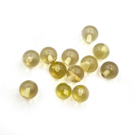 Natural Lemon Quartz Ball Half Drill Cabs Stone Lot 17 Pcs 5 MM 16.90 CT