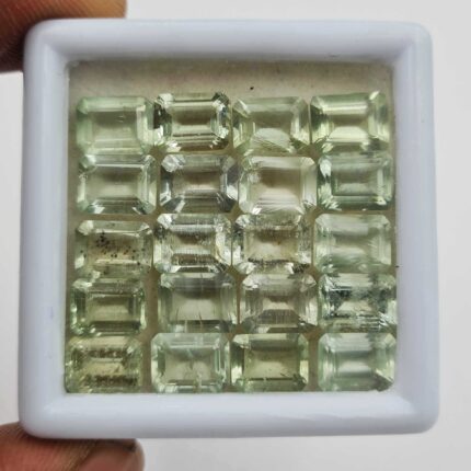 Natural Green Beryl Octagon Cut Loose Gemstone Lot 7 Pcs 6*8 MM 10 CT