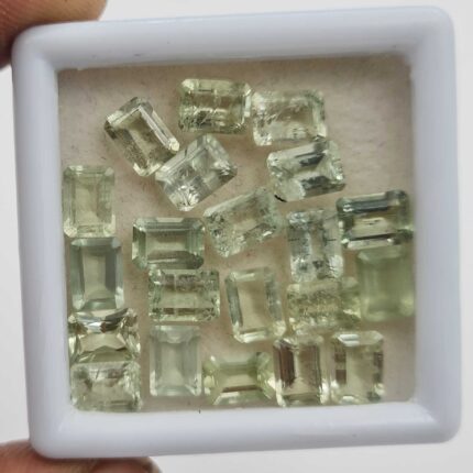 Natural Green Beryl Octagon Cut Loose Gemstone Lot 10 Pcs 5*7 MM 10 CT