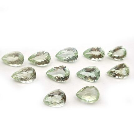 Natural Green Beryl Pear Checker Cut Loose Gemstone Lot 10 Pcs 6*8-6*9 MM 10 CT