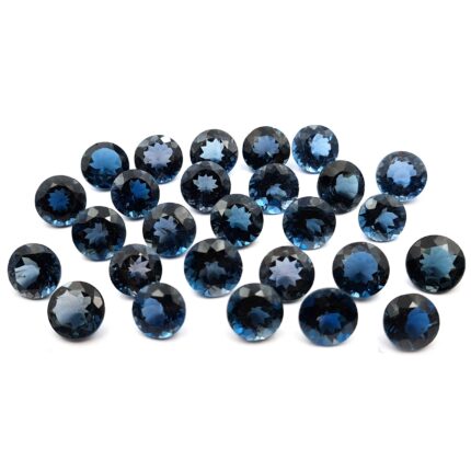 Natural London Blue Topaz Round Cut Loose Gemstone Lot 3 Pcs 10 MM 12 CT