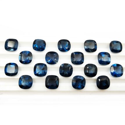 Natural London Blue Topaz Cushion Cut Loose Gemstone Lot 4 Pcs 9 MM 12 CT