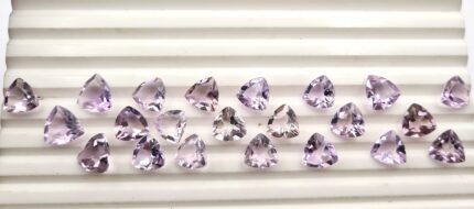 Natural Pink Amethyst Trillion Cut Loose Gemstone Lot 40 Pcs 9-10 MM 100 CT
