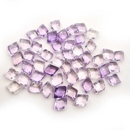 Natural Pink Amethyst Fancy Briolette Cut Loose Stone Lot 64 Pcs 8x10 MM 100 CT