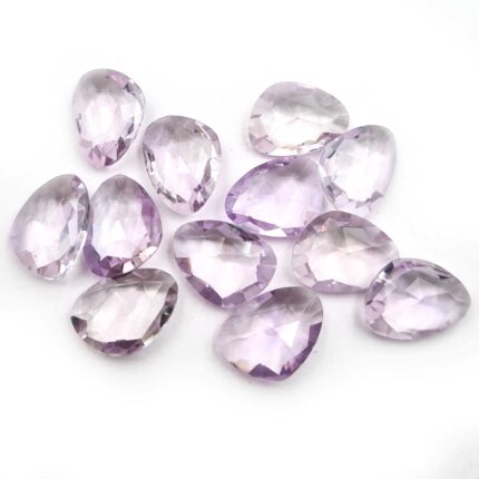 Natural Pink Amethyst Fancy Briolette Cut Stone Lot 12 Pcs 12x16 MM 73 CT