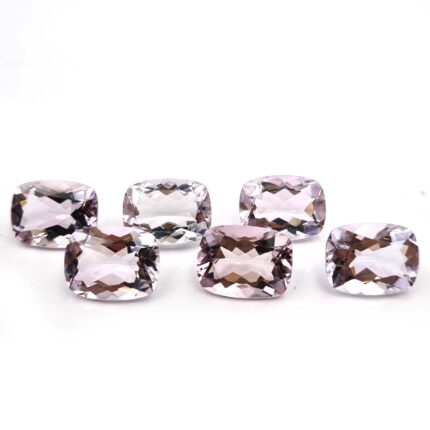 Natural Pink Amethyst Cushion Cut Stone Lot 6 Pcs 13x17 MM 69 CT