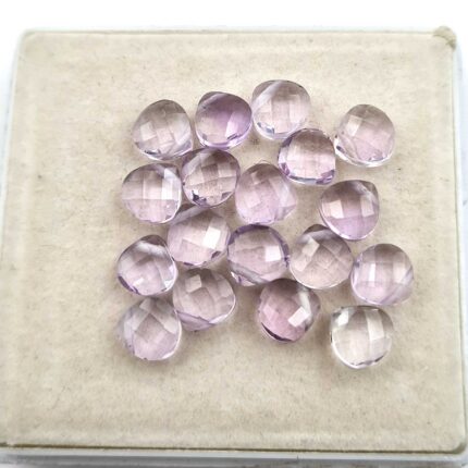 Natural Pink Amethyst Heart Side Drill Briolette Cut Stone Lot 18 Pcs 8 MM 36 CT