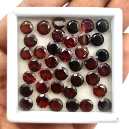 Natural Garnet Round Cut Loose Gemstone Lot 61 Pcs 6 MM 60 CT