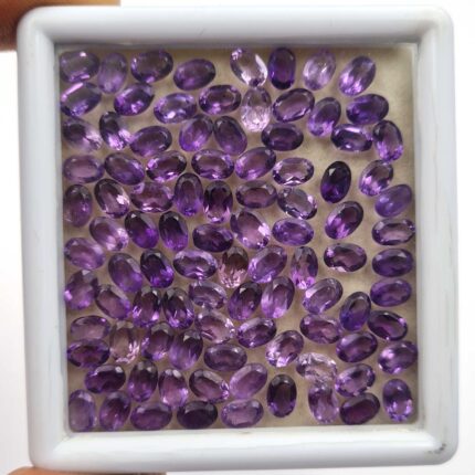 Natural African Amethyst Oval Cut Loose Gemstone Lot 4x6 MM 100 CT 242 Pcs