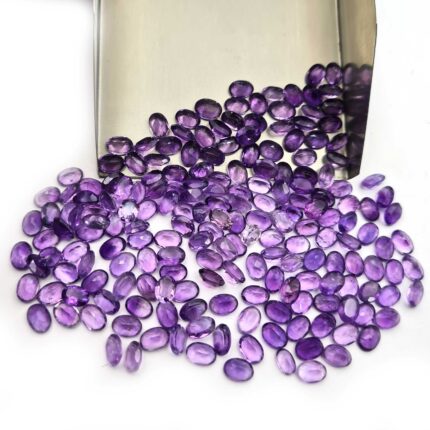 Natural African Amethyst Oval Cut Loose Gemstone Lot 5x7 MM 100 CT 144 Pcs