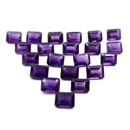 Natural African Amethyst Octagon Cut Loose Gemstone Lot 6x8 MM 120 CT 80 Pcs