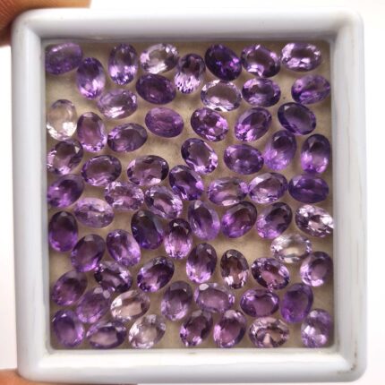 Natural African Amethyst Oval Cut Loose Gemstone Lot 5x7 MM 100 CT 138 Pcs