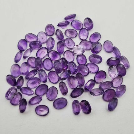 Natural African Amethyst Oval Cut Loose Stone Lot 6x8 MM 110 CT 103 Pcs