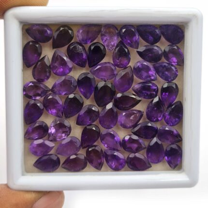 Natural African Amethyst Pear Cut Loose Stone Lot 6x8-6x9 MM 100 CT 83 Pcs