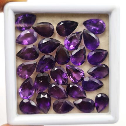 Natural African Amethyst Pear Cut Loose Stone Lot 8x12 MM 80 CT 30 Pcs