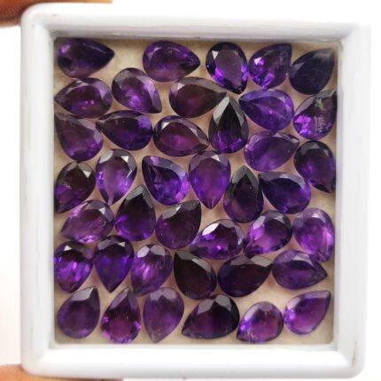 Natural African Amethyst Pear Cut Loose Stone Lot 7x10 MM 80 CT 49 Pcs