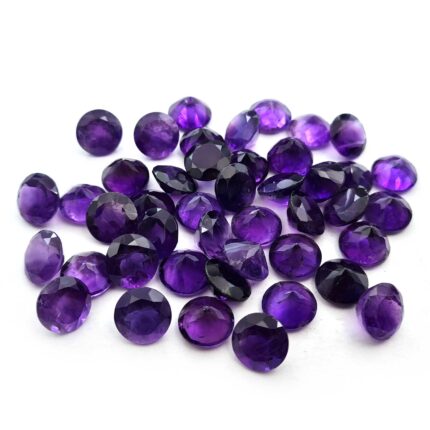 Natural African Amethyst Round Cut Loose Stone Lot 11 MM 80 CT 18 Pcs